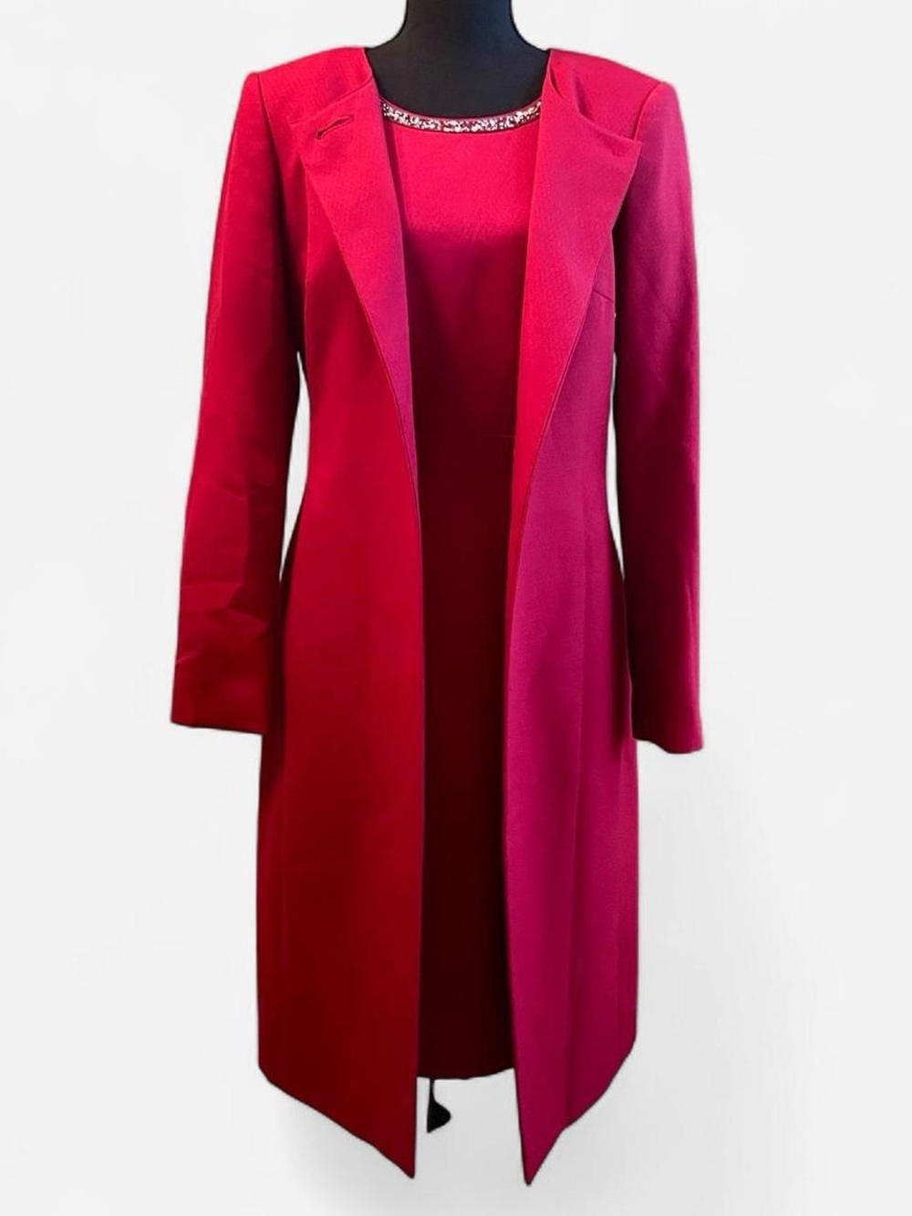 Vintage John Meyer Red Dress and Coat Set